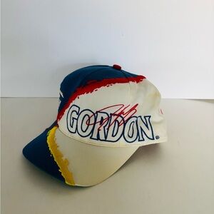 Vintage 1997 NASCAR Winston Cup Champion Gordon Signature Cap in Blue and Cream